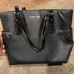 Shiny black silver  Michael Kors bag